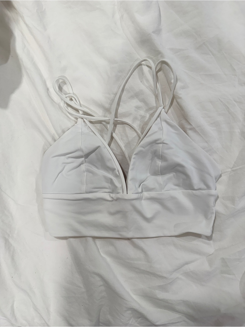lululemon athletica White Strappy Plunge Bralette